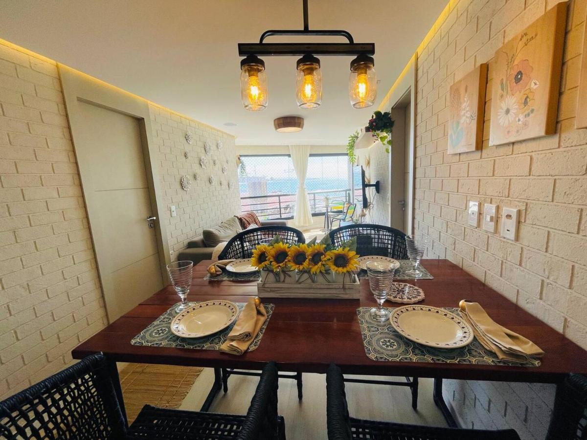 Flat Luxuoso Alto Padrao Frente Mar Com 2 Suites No Iate Plaza Форталеза Экстерьер фото